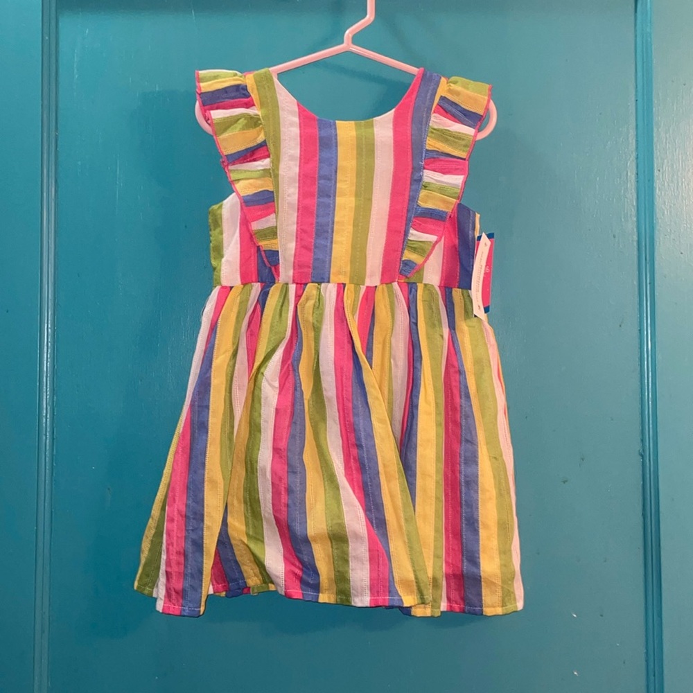 Zunie Multicolor Striped Kids Dress